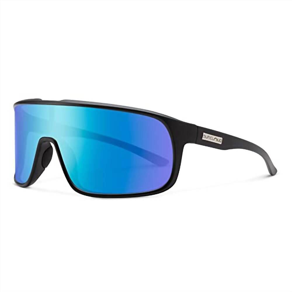 NEW SUNCLOUD unisex - double up polarized sunglasses in matte black blue mirror